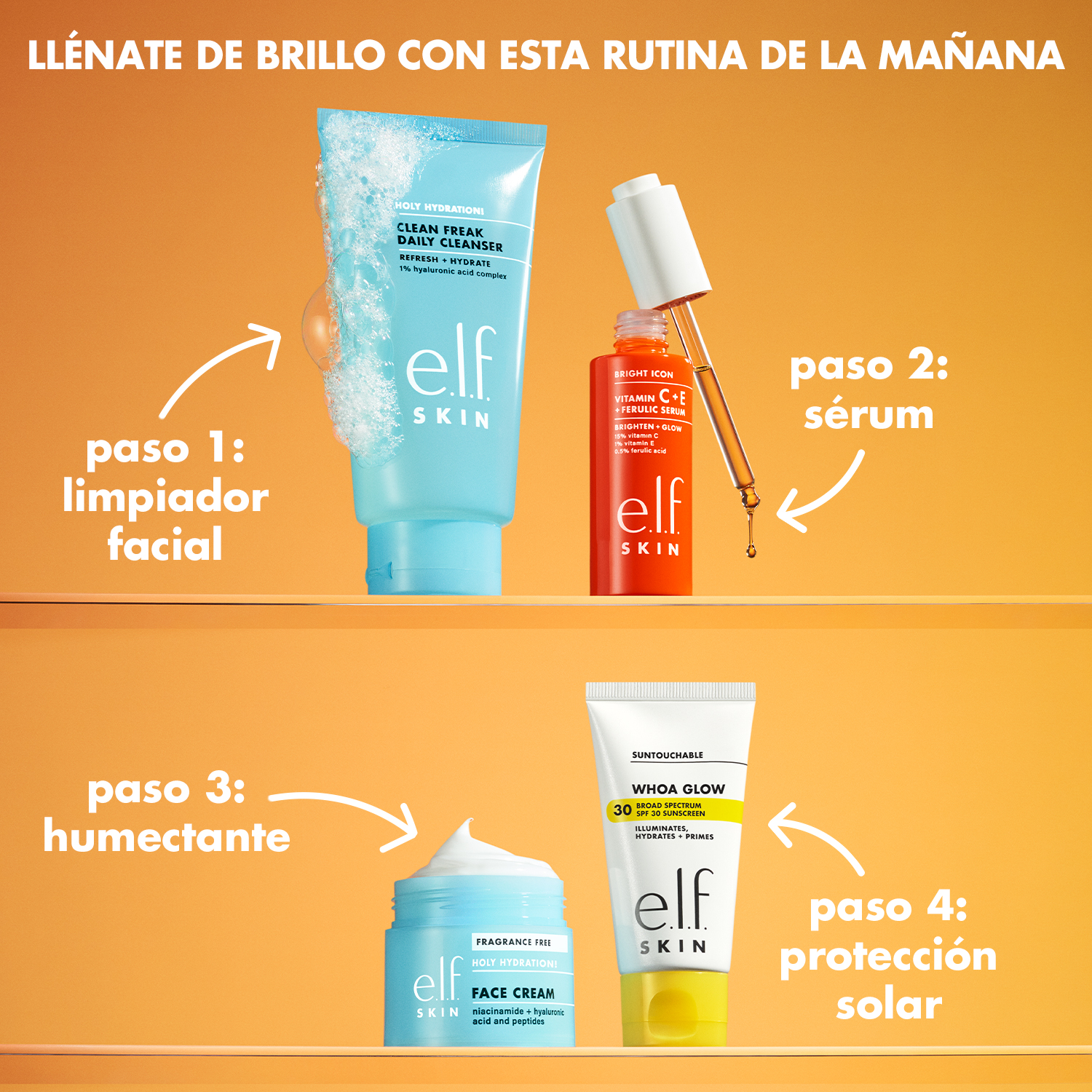 E.L.F. SKIN BRIGHT ICON VITAMIN C + E + FERULIC SERUM (SÉRUM FACIAL ILUMINADOR)